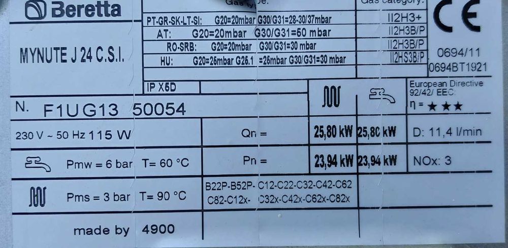 Depozit piese s.h. BERETTA  Mynute 24 CSI.