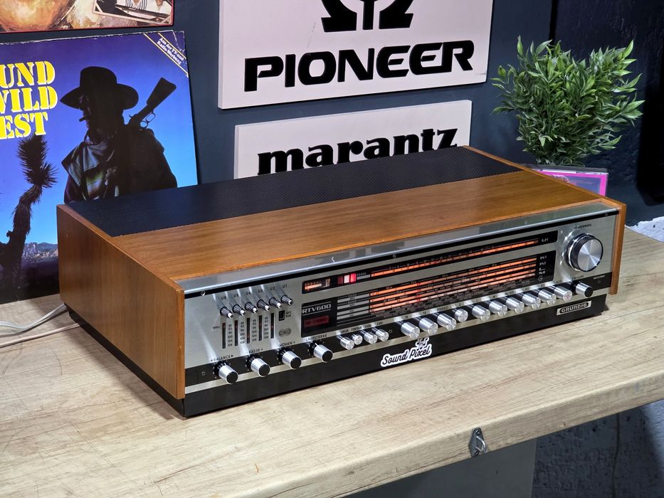 Sistem audio vintage GRUNDIG, receiver RTV-600,boxe box 525,retro hifi