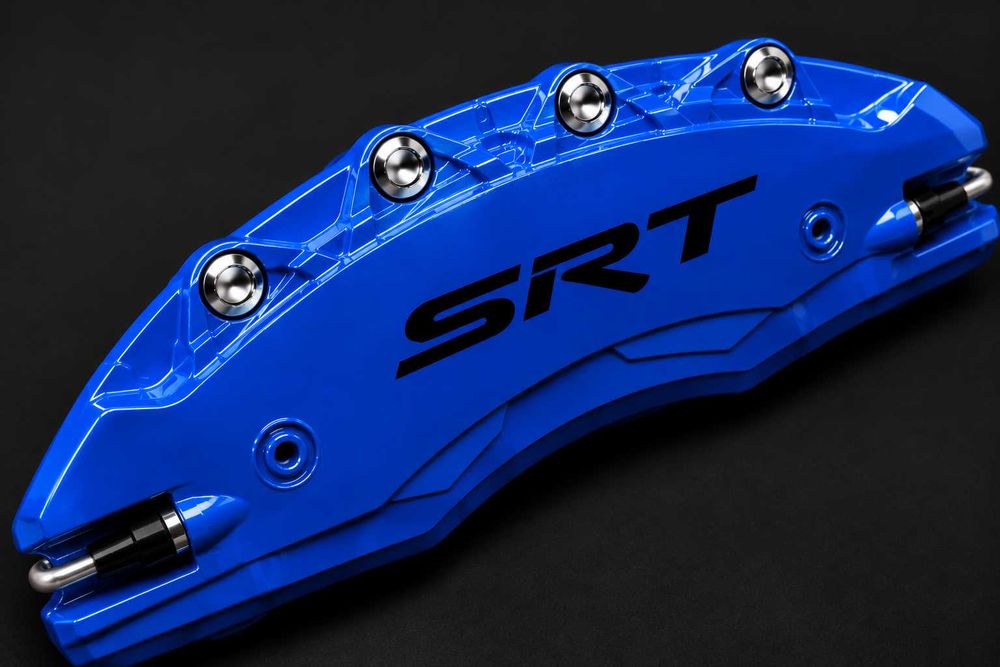 Метални капаци за спирачни апарати SRT – Dodge / Jeep – 4 броя, Сини