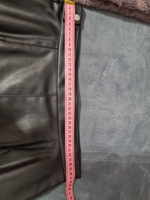 Fusta midi imitatie piele H&M