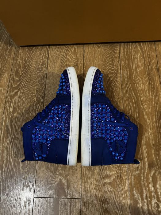 Adidasi louboutin albastri