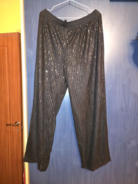 Pantaloni cu paiete marime mare