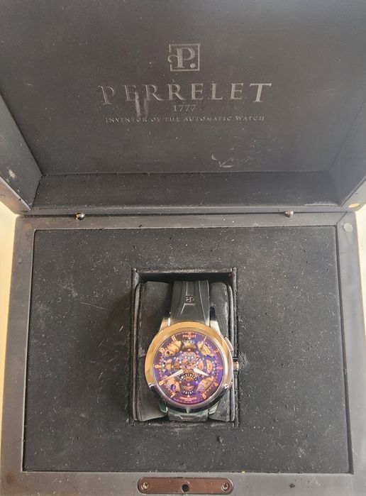 Автоматичен часовник Perrelet Chronograph Skeleton GMT