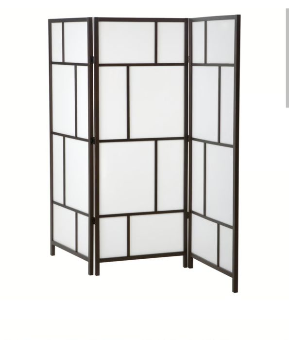 Paravan, alb/negru, 216x185 cm