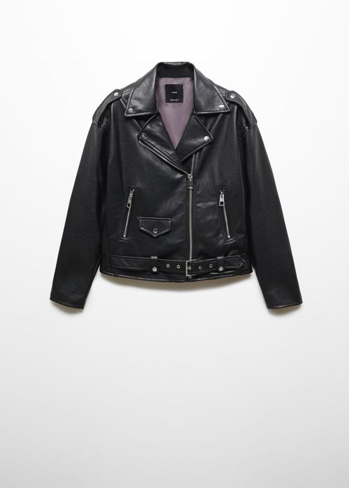 Ново кожено яке Манго черно Mango