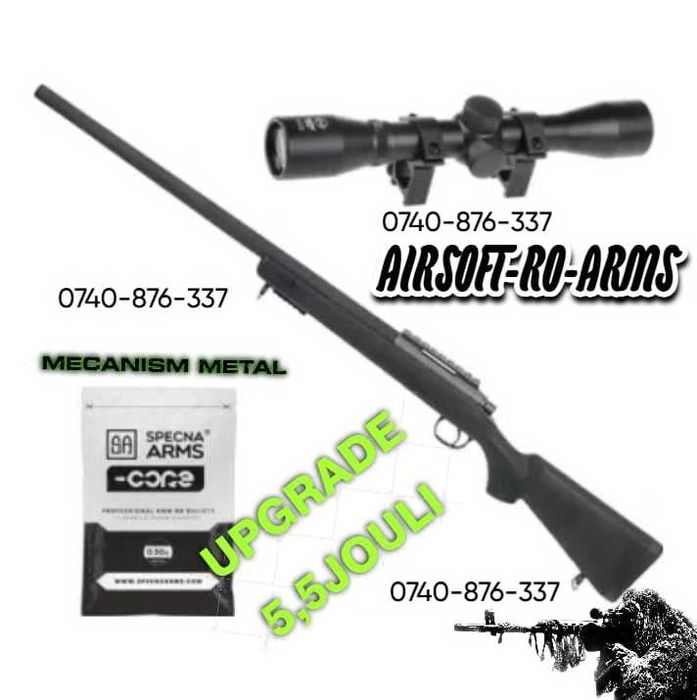Pusca Airsoft Tinta/Daunatori M61 PutereMAXIMA 5,5jouli