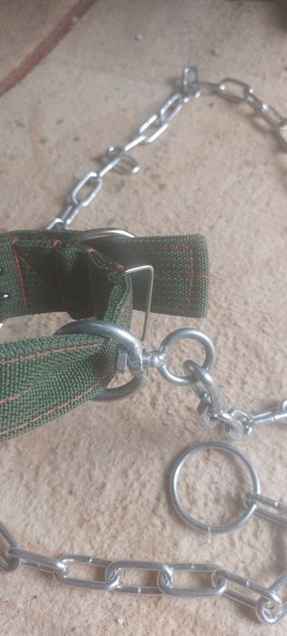 Цепь с ошейником новый