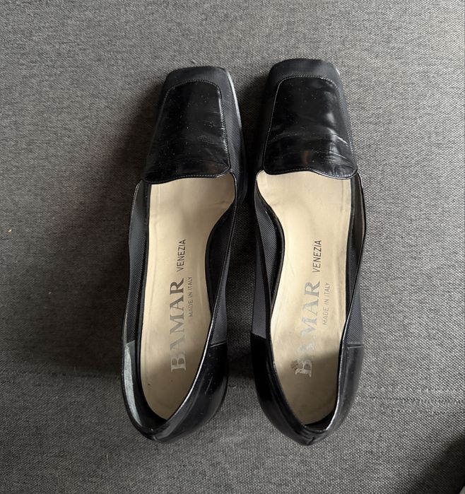 Pantofi Vintage Bamar Venezia-Made in Italy- Piele lăcuită & Mesh