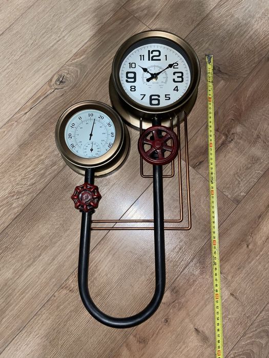 ceas  mare  decorativ  cu termometru