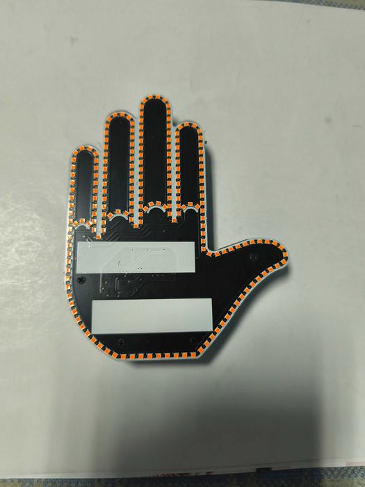 Semn led auto cu telecomanda, design mana