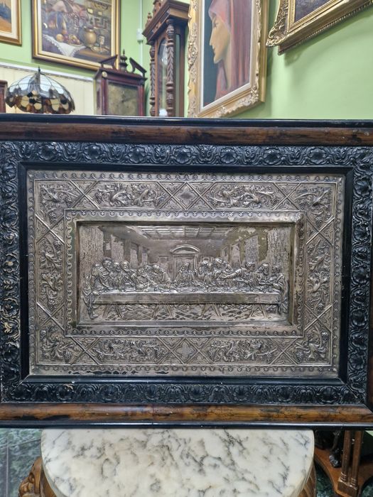 Прекрасна антикварна картина икона Тайната вечеря