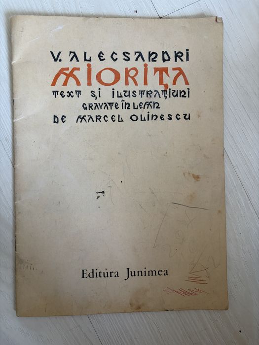 V. Alecsandri - Miorita. Text si ilustratiuni gravate in lemn de Marcel Olinescu