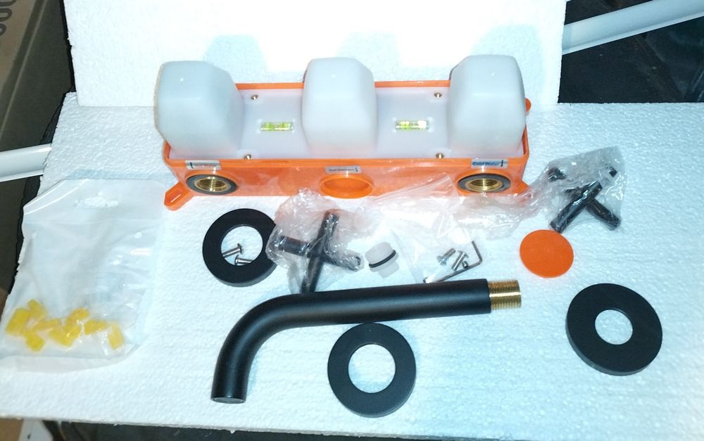 Baterie incastrata pentru lavoar REA EXIT black mat