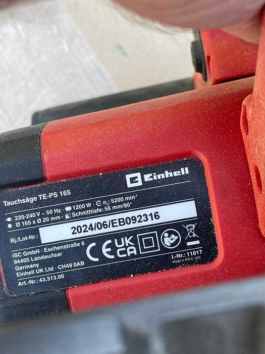 Fierastraul circular de mana Einhell TE-PS 165, 1200 W, 5200 RPM, 220V