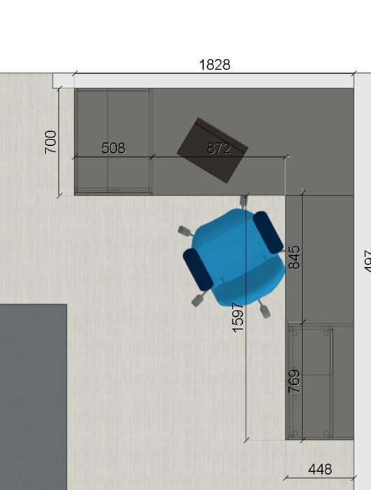 Birou la comanda office Pal Egger NOU