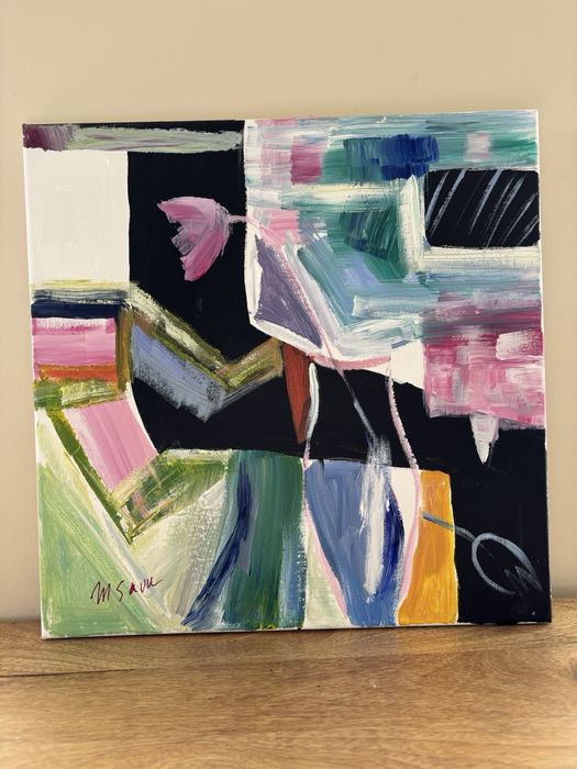 Tablou, abstract,40/40 cm panza pe sasiu de lemn