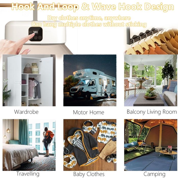 Преносима сушилня за дрехи,  600W, стерилизация с UV светлина