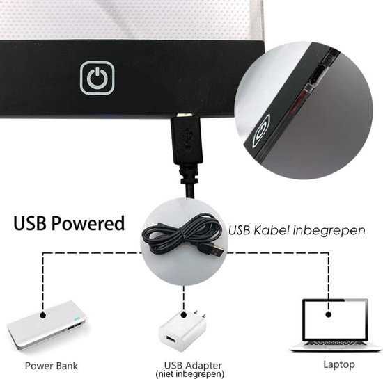 Графичен таблет/подложка за чертане, рисуване безрамкова A4  LED