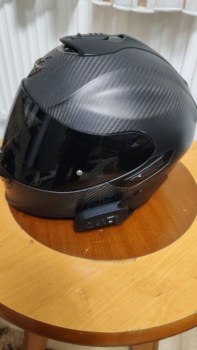 Casca moto scorpion exo 1400 air carbon marimea M + intercom ejeas v6