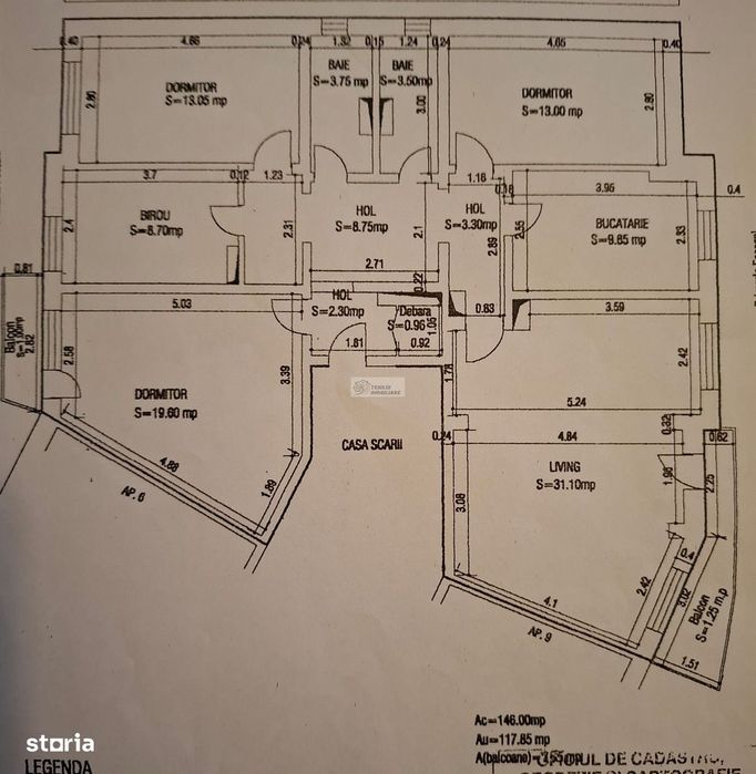 Apartament de 4 camere+ 1 /etaj 2/125mp /Independentei/Focsani/Finante