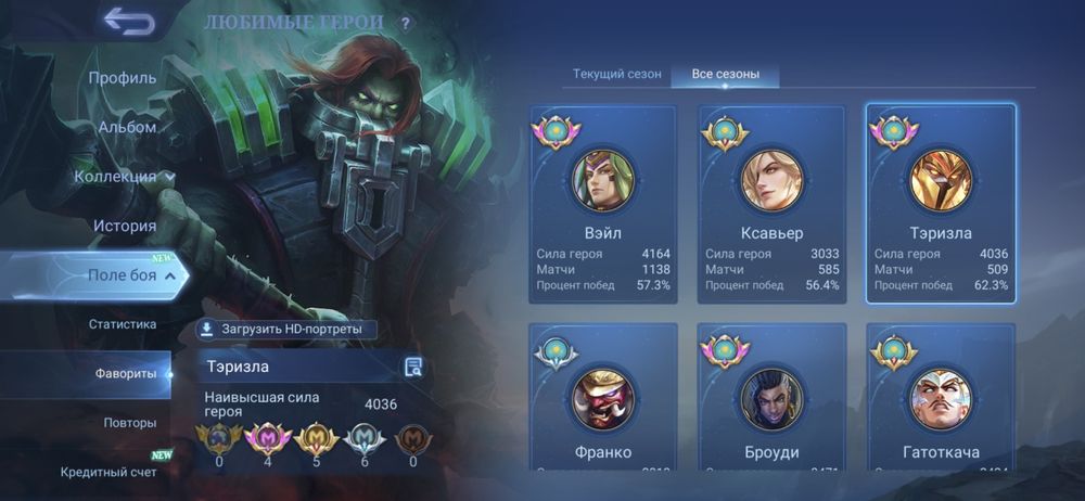 Продам аккаунт mobile legends