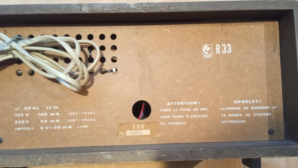 Radio SBR-R33 Belgia 1968, superheterodina, functionabil