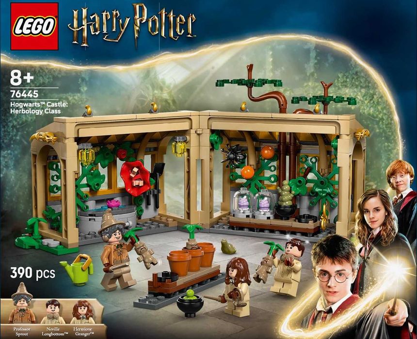 LEGO Harry Potter Castelul Hogwarts Lectia de ierbologie 76445, 8+
