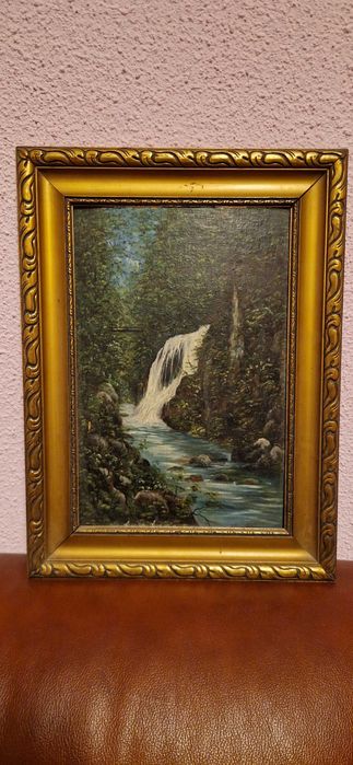 Tablouri vechi-pictura canvas, panza, rame din lemn sau ipsos