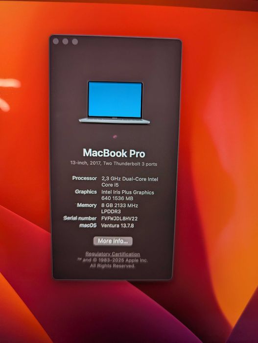 MacBook Pro 14,1 / Intel Core i5