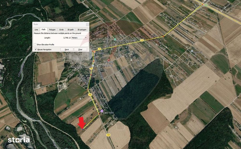 Teren intravilan de vanzare 500 mp, com Domnesti/Teghes