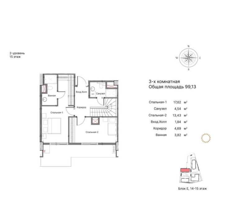 Продается Пентхаус в "Park City Labzak" 3/14/15 4.5м потолки 100м2
