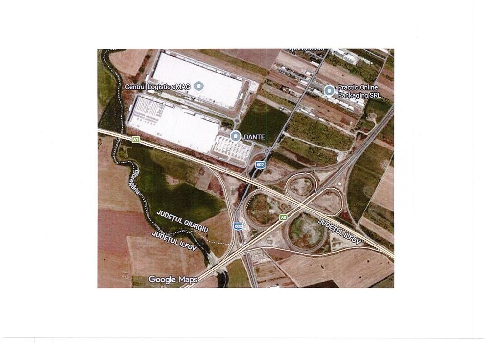 Teren intravilan 17.000 mp A1 km 25 Bolintin-Deal 6 km A0 langa VOLVO