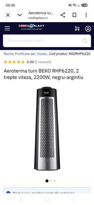 Aeroterma turn BEKO  RHP6220
