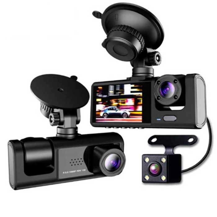 Видеорегистратор за автомобил 1TECH C309, С 3 Камери, G-Sensor