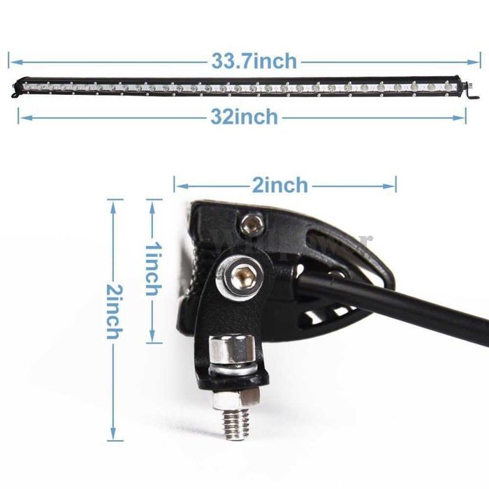 Led bar slim proiector auto 14 cm-97 cm, Spot si Flood, 12-24v