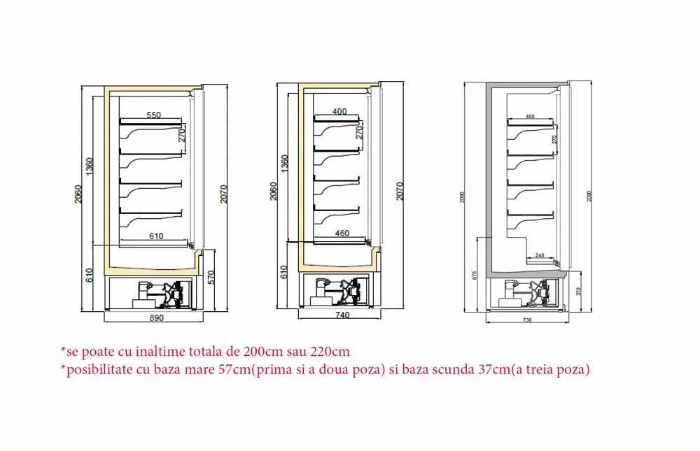 Vitrina Frigorifica Dortmund Premium/Agregat Intern/ 100/132/194/257cm