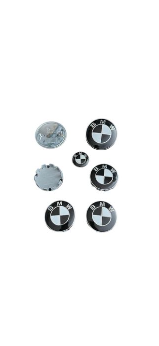 Set 7 embleme Bmw seria 1,2,3,4,5,6,7 x1,x3,x4,x5,x6,x7 alb cu negru
