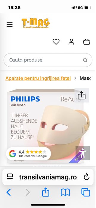 masca led Philips ReAura SIGILATA