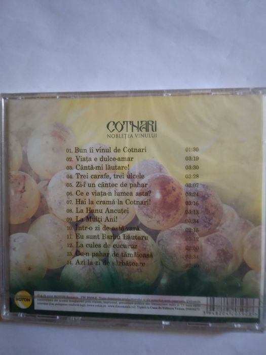 CD- Vin rar cu cantece populare COTNARI