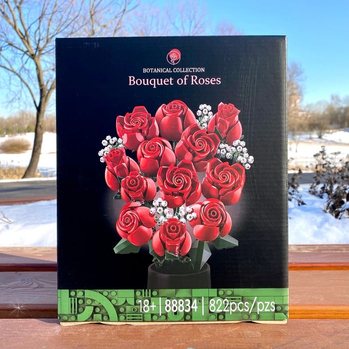 Конструктор Botanicals Букет роз Лего цветы