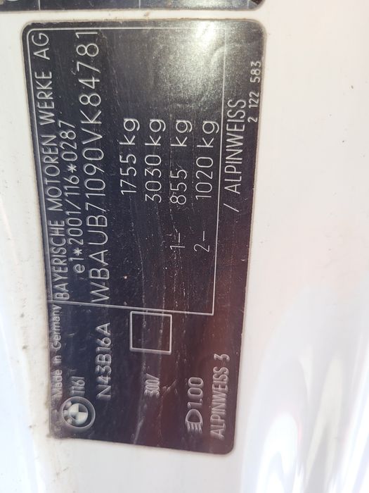 Piese auto bmw seria1 e81 motor n43b16a
