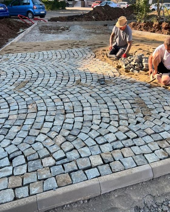 Piatra cubica Andezit, naturala trafic greu elegance, Montaj profesion