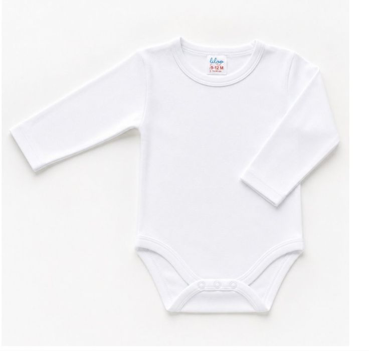 Body bebeluși 1–3 luni, 100% bumbac, alb