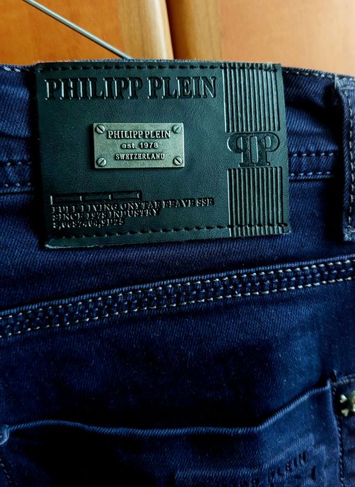 Philipp Plein Skull Skinny Jeans W29 Men Authentic Dark Blue Designer