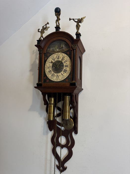 Ceas Pendul//Perete//Pictat//Pendul Pictat//75cm