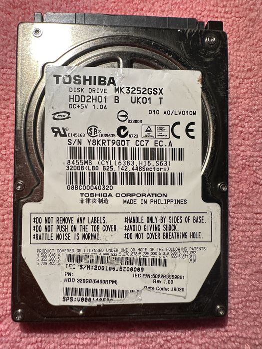 HDD laptop 320 gb