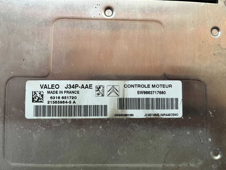 Компютър двигател ECU VALEO ВАЛЕО J34P V34.1 J34P-AAE Peugeot Citroen