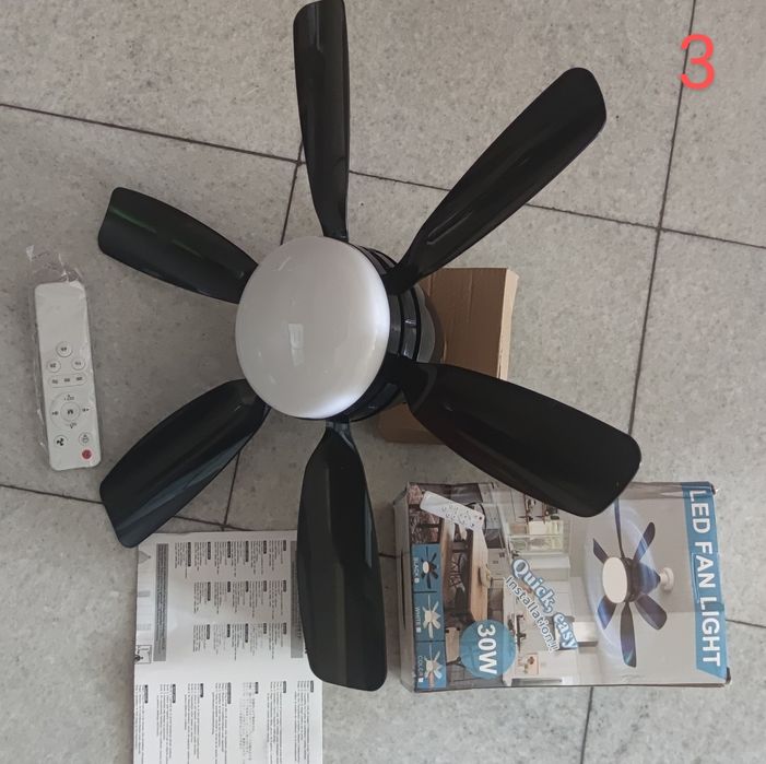 Таванен вентилатор 30W-40W 6перки