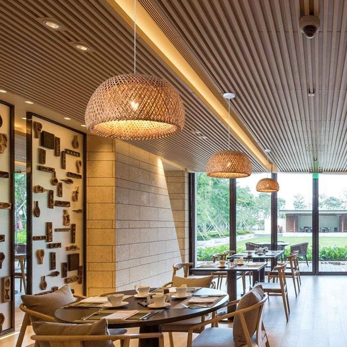 Висящо осветителни тела от ръчно тъкан ратан