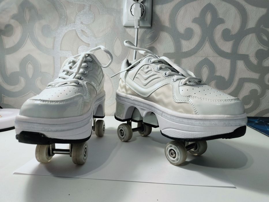 Роликовые кроссовки 4 PRO ROLLER белый 38